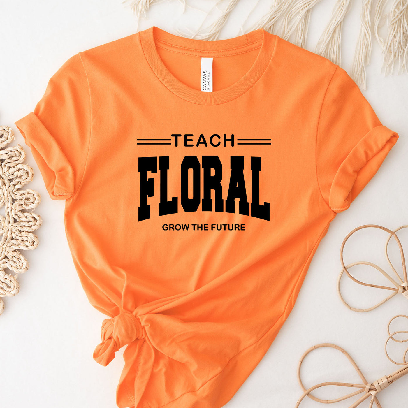 Teach Floral Grow The Future Black Ink T-Shirt (XS-4XL) - Multiple Colors!