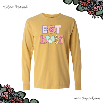 Pastel Eat Beef LONG SLEEVE T-Shirt (S-3XL) - Multiple Colors!