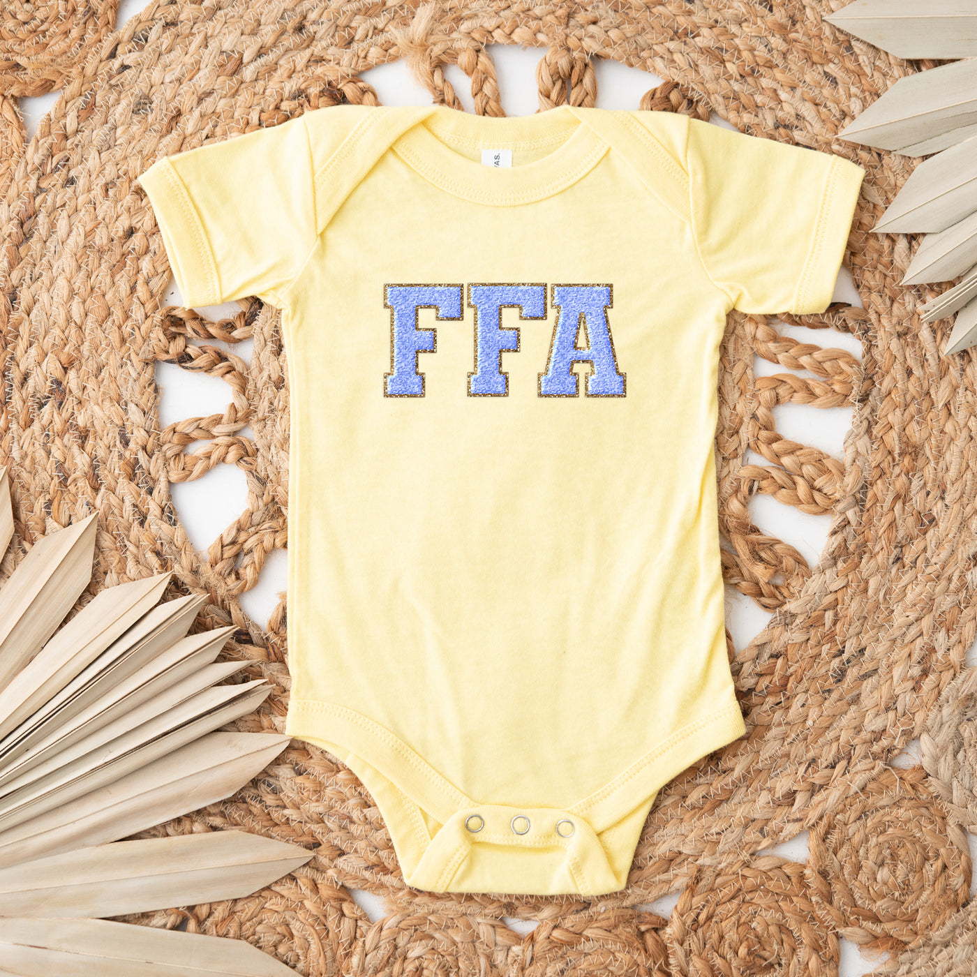 Faux Chenille FFA Periwinkle One Piece/T-Shirt (Newborn - Youth XL) - Multiple Colors!