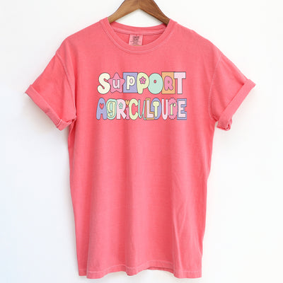 Pastel Support Agriculture ComfortWash/ComfortColor T-Shirt (S-4XL) - Multiple Colors!