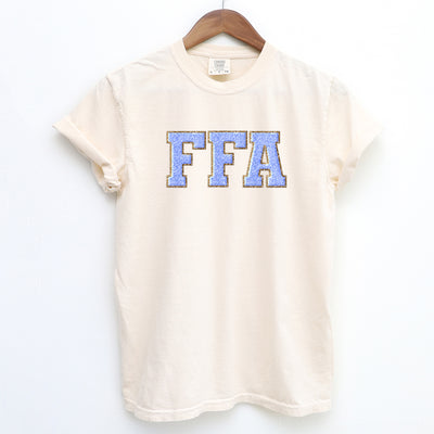 Faux Chenille FFA Periwinkle ComfortWash/ComfortColor T-Shirt (S-4XL) - Multiple Colors!