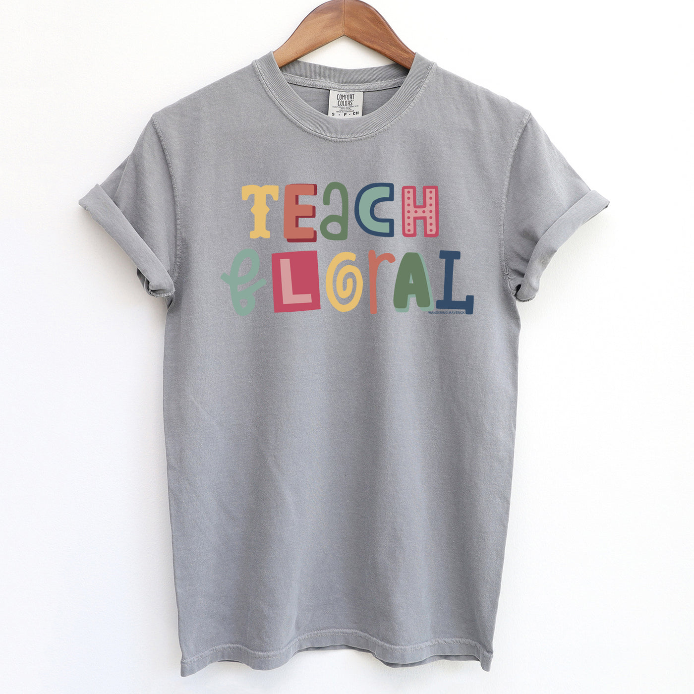 Magazine Teach Floral ComfortWash/ComfortColor T-Shirt (S-4XL) - Multiple Colors!