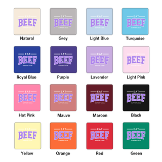 Purple Eat Beef - Support Local One Piece/T-Shirt (Newborn - Youth XL) - Multiple Colors!