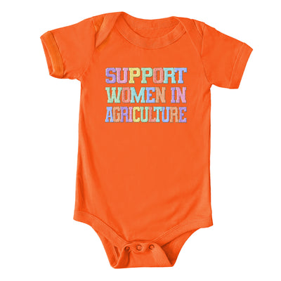 Faux Chenille Support Women In Agriculture One Piece/T-Shirt (Newborn - Youth XL) - Multiple Colors!