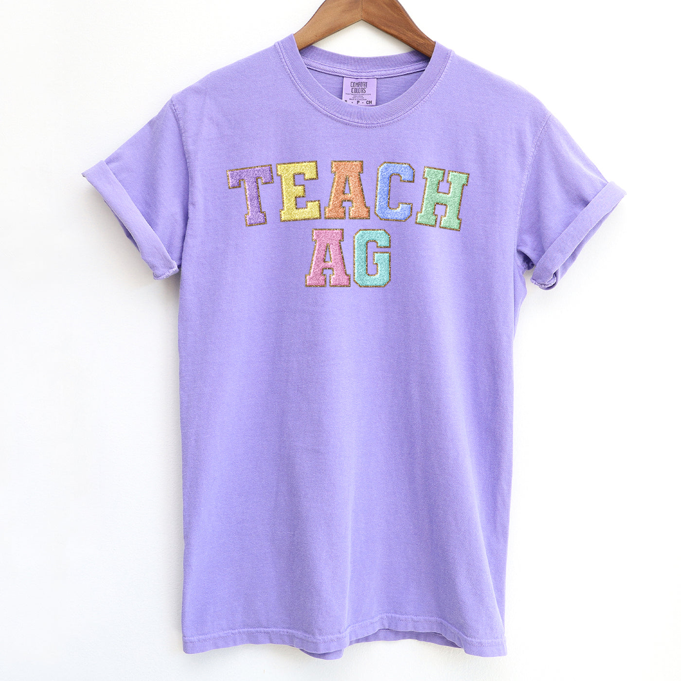 Faux Chenille Teach Ag ComfortWash/ComfortColor T-Shirt (S-4XL) - Multiple Colors!