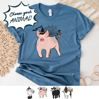 Floral Witch Animals-CHOOSE YOUR ANIMAL- Bella Canvas T-Shirt