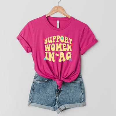 Flower Support Women In Ag T-Shirt (XS-4XL) - Multiple Colors!