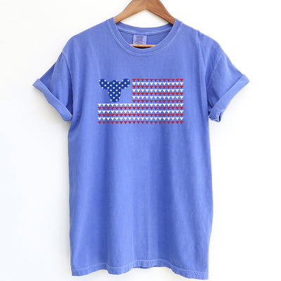 Cattle Patriotic Flag ComfortWash/ComfortColor T-Shirt (S-4XL) - Multiple Colors!
