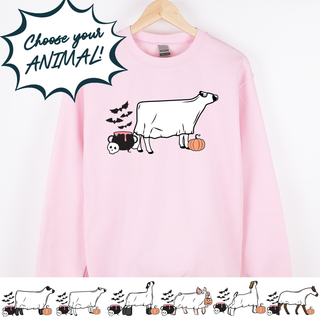 Ghost Animals-CHOOSE YOUR ANIMAL– Crewneck