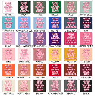 GIRLS JUST WANNA HAVE - CHOOSE YOUR ANIMAL - Bella Canvas T-Shirt