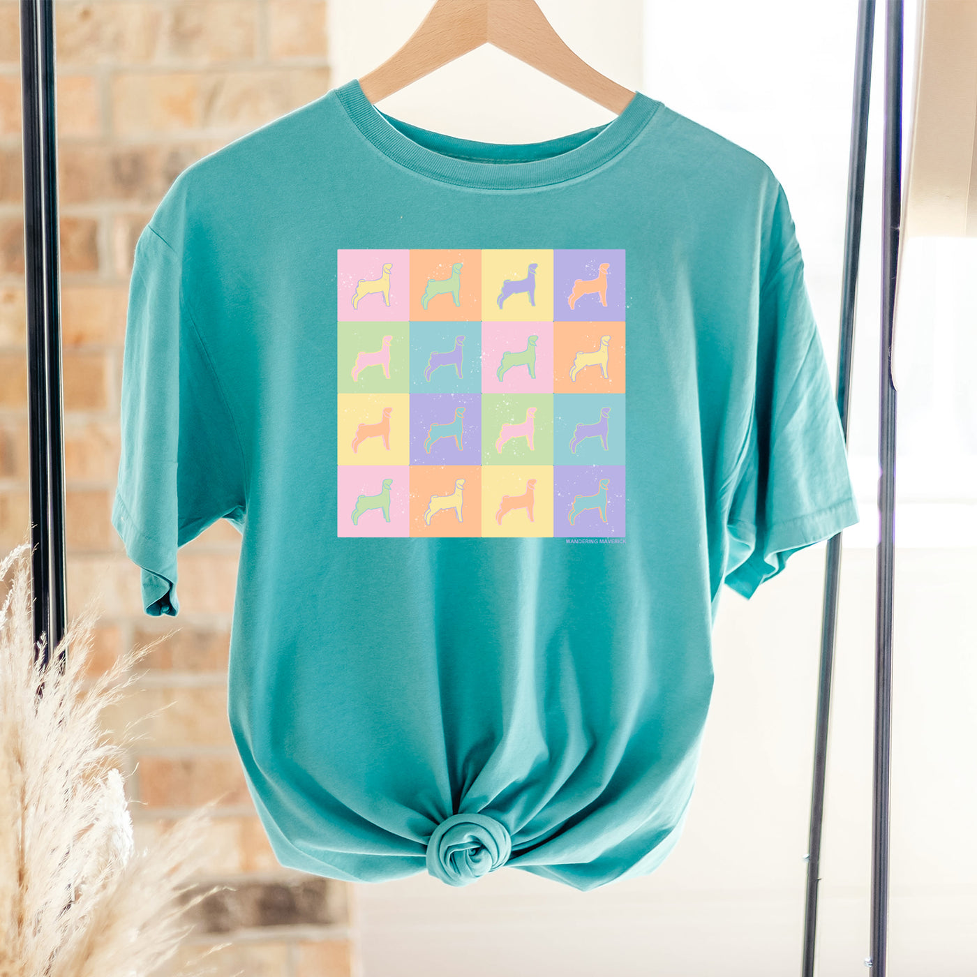 Pastel Checker Goat ComfortWash/ComfortColor T-Shirt (S-4XL) - Multiple Colors!