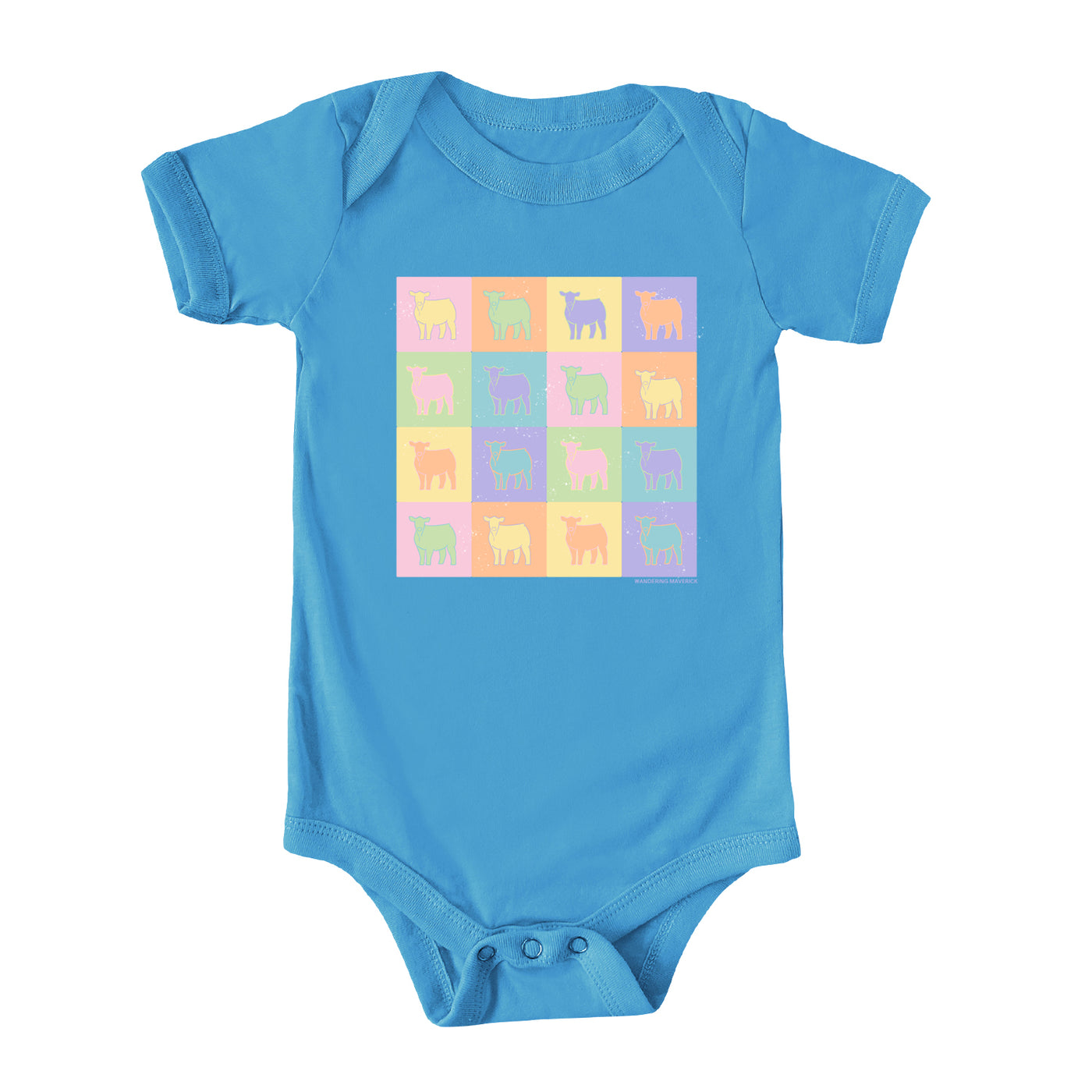 Pastel Checkered Steer One Piece/T-Shirt (Newborn - Youth XL) - Multiple Colors!