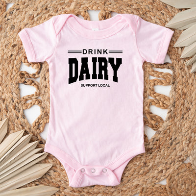 Drink Dairy - Support Local One Piece/T-Shirt (Newborn - Youth XL) - Multiple Colors!