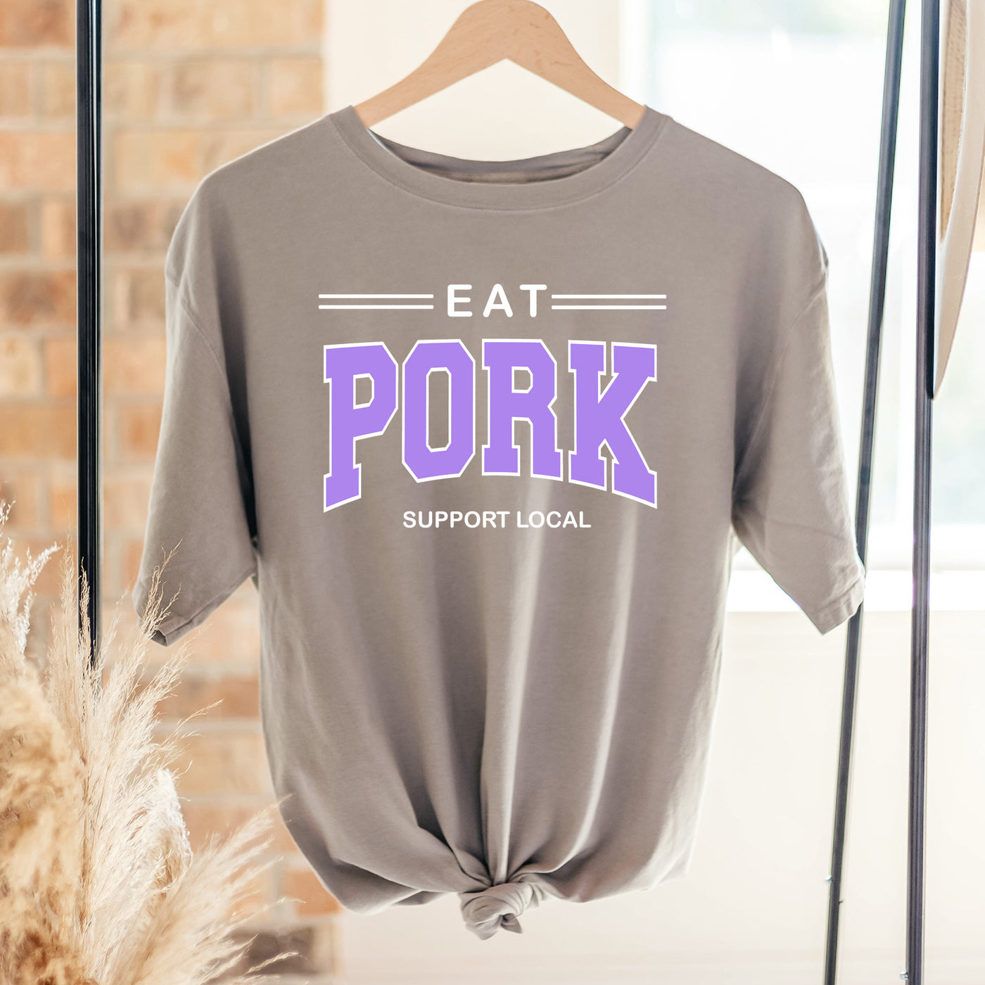 Purple Eat Pork - Support Local ComfortWash/ComfortColor T-Shirt (S-4XL) - Multiple Colors!