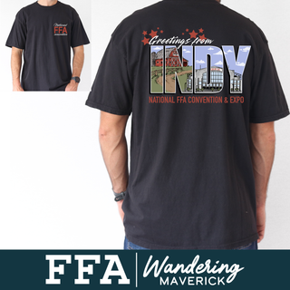 Greetings From Indy - Front & Back Comfort Colors T-Shirt