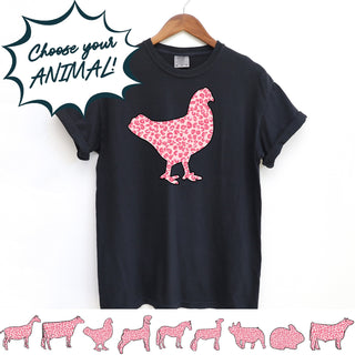 Pink Cheetah Animals - Choose Your Animal  – Comfort Colors T-Shirt