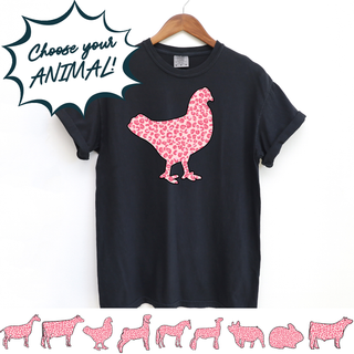 Pink Cheetah Animals – Comfort Colors T-Shirt