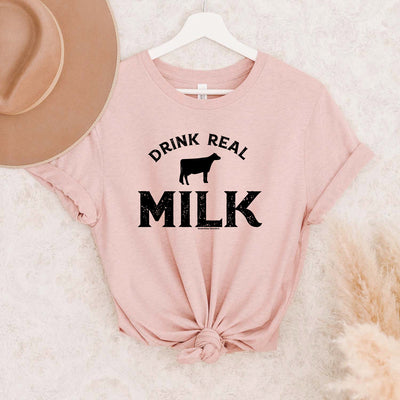 Drink Real Milk T-Shirt (XS-4XL) - Multiple Colors!