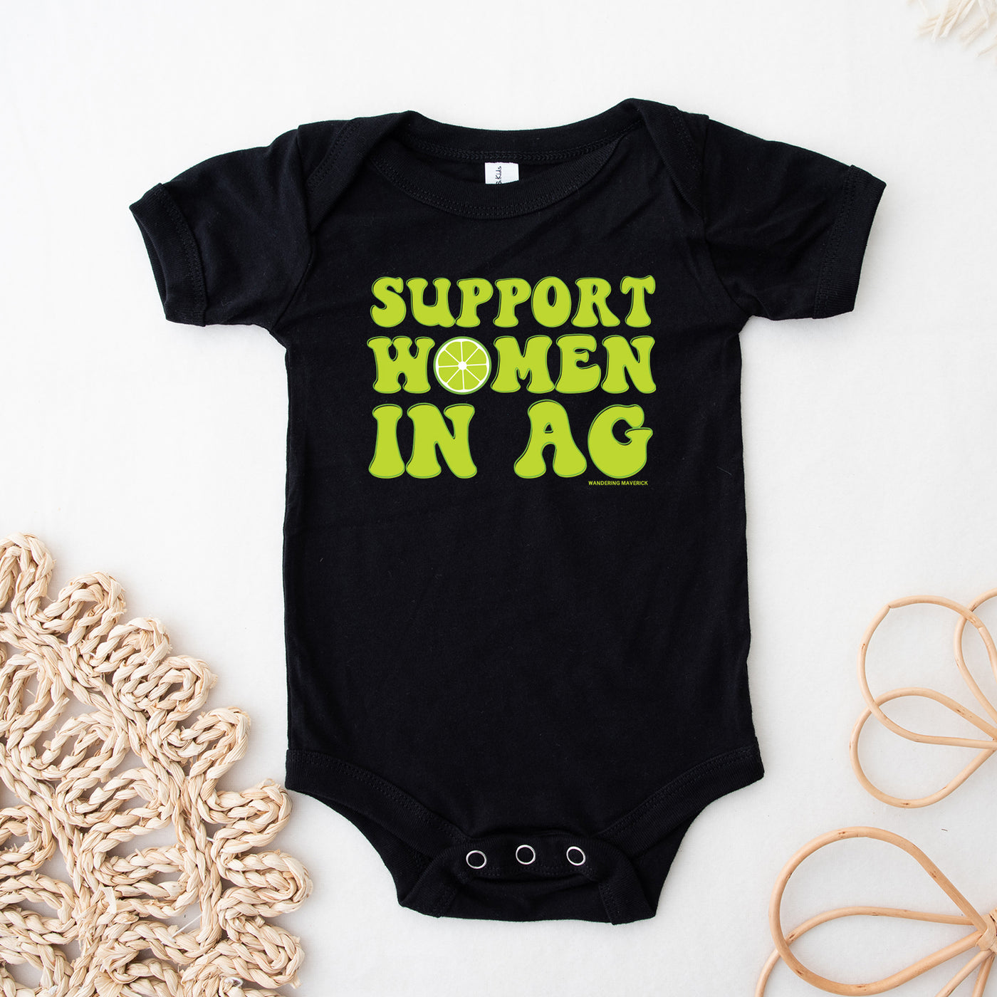 Lime Support Women In Ag One Piece/T-Shirt (Newborn - Youth XL) - Multiple Colors!