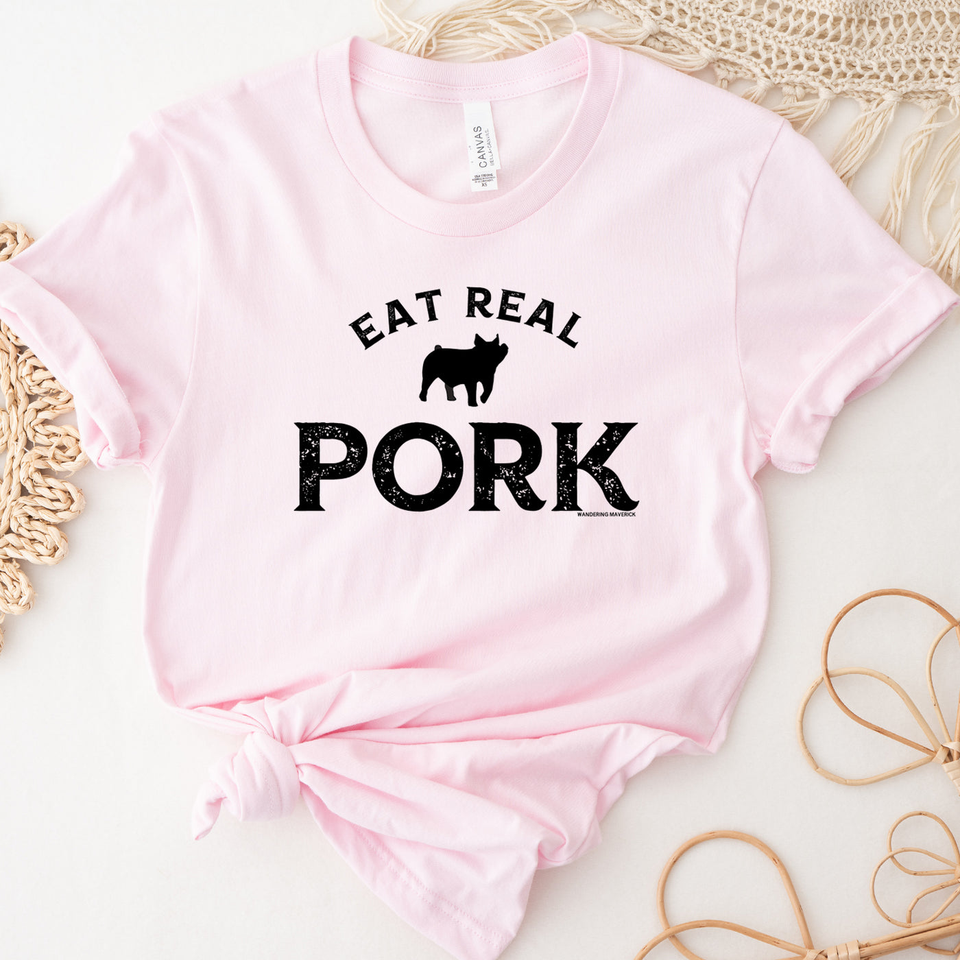 Eat Real Pork T-Shirt (XS-4XL) - Multiple Colors!