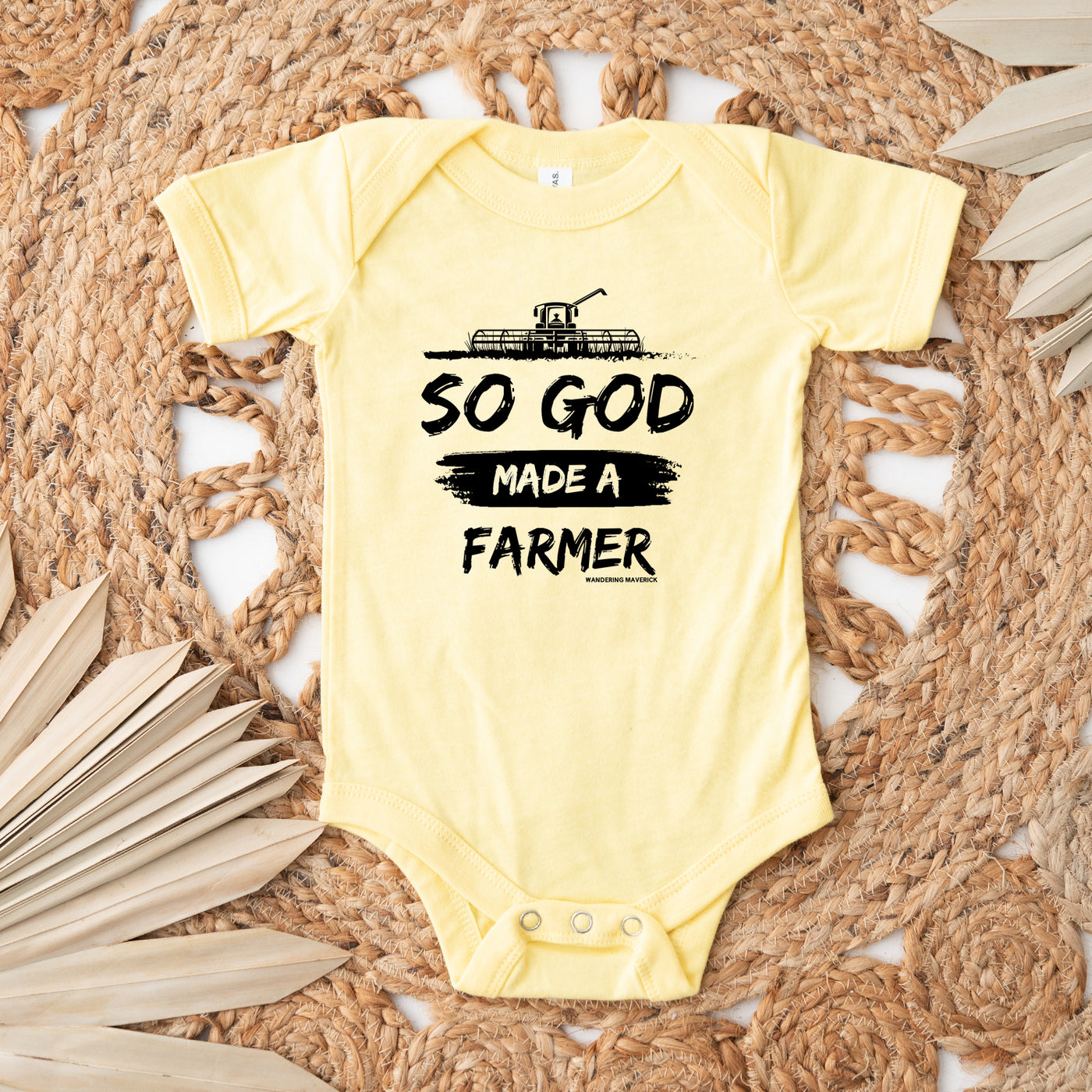 So God Made A Farmer One Piece/T-Shirt (Newborn - Youth XL) - Multiple Colors!