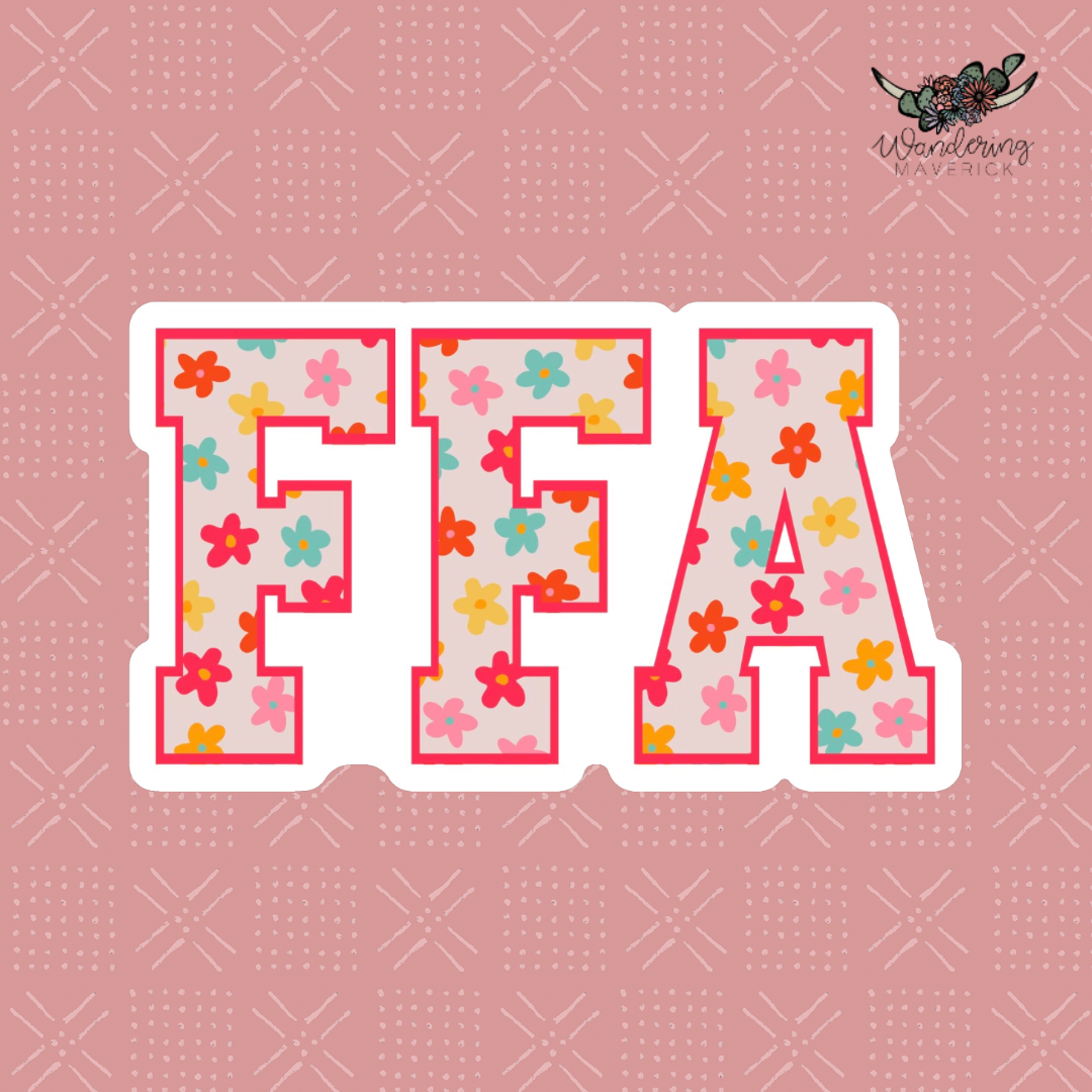 Floral FFA Sticker