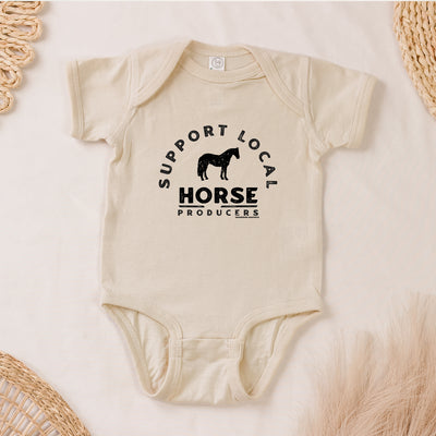 Support Your Local Horse Producers One Piece/T-Shirt (Newborn - Youth XL) - Multiple Colors!