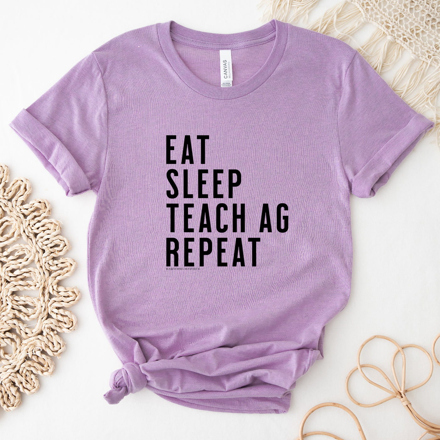 Eat Sleep Teach Ag Repeat T-Shirt (XS-4XL) - Multiple Colors!