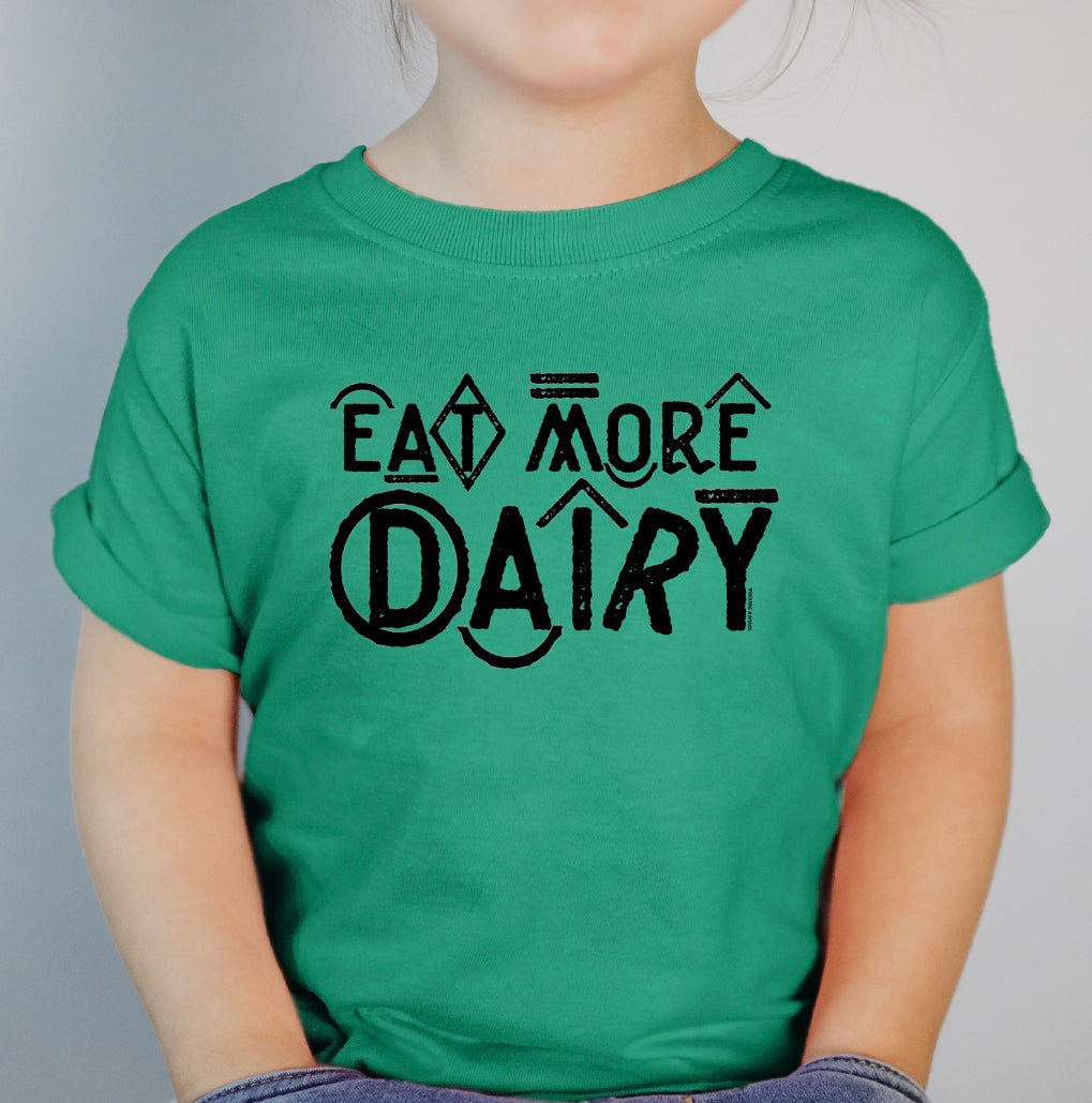 Eat More Dairy One Piece/T-Shirt (Newborn - Youth XL) - Multiple Colors!