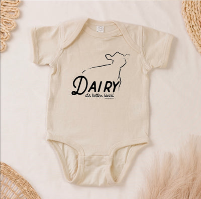 Dairy It's Better Local One Piece/T-Shirt (Newborn - Youth XL) - Multiple Colors!