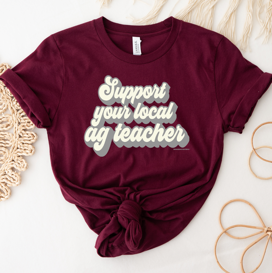 Retro Support Your Local AG Teacher Grey Ink T-Shirt (XS-4XL) - Multiple Colors!