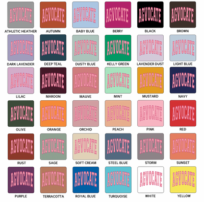 Big Varsity AGVOCATE Pink T-Shirt (XS-4XL) - Multiple Colors!