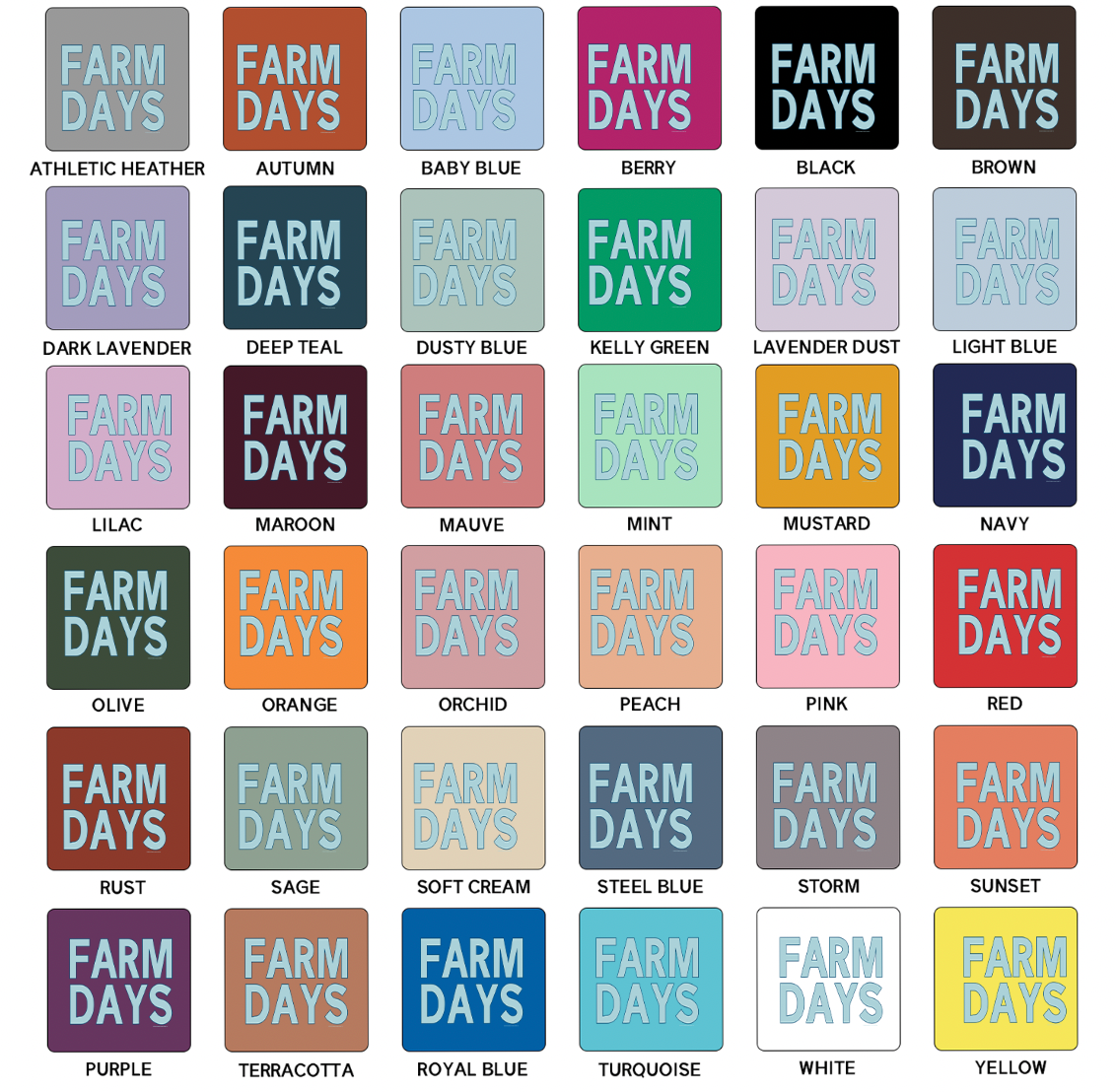 Farm Days T-Shirt (XS-4XL) - Multiple Colors!