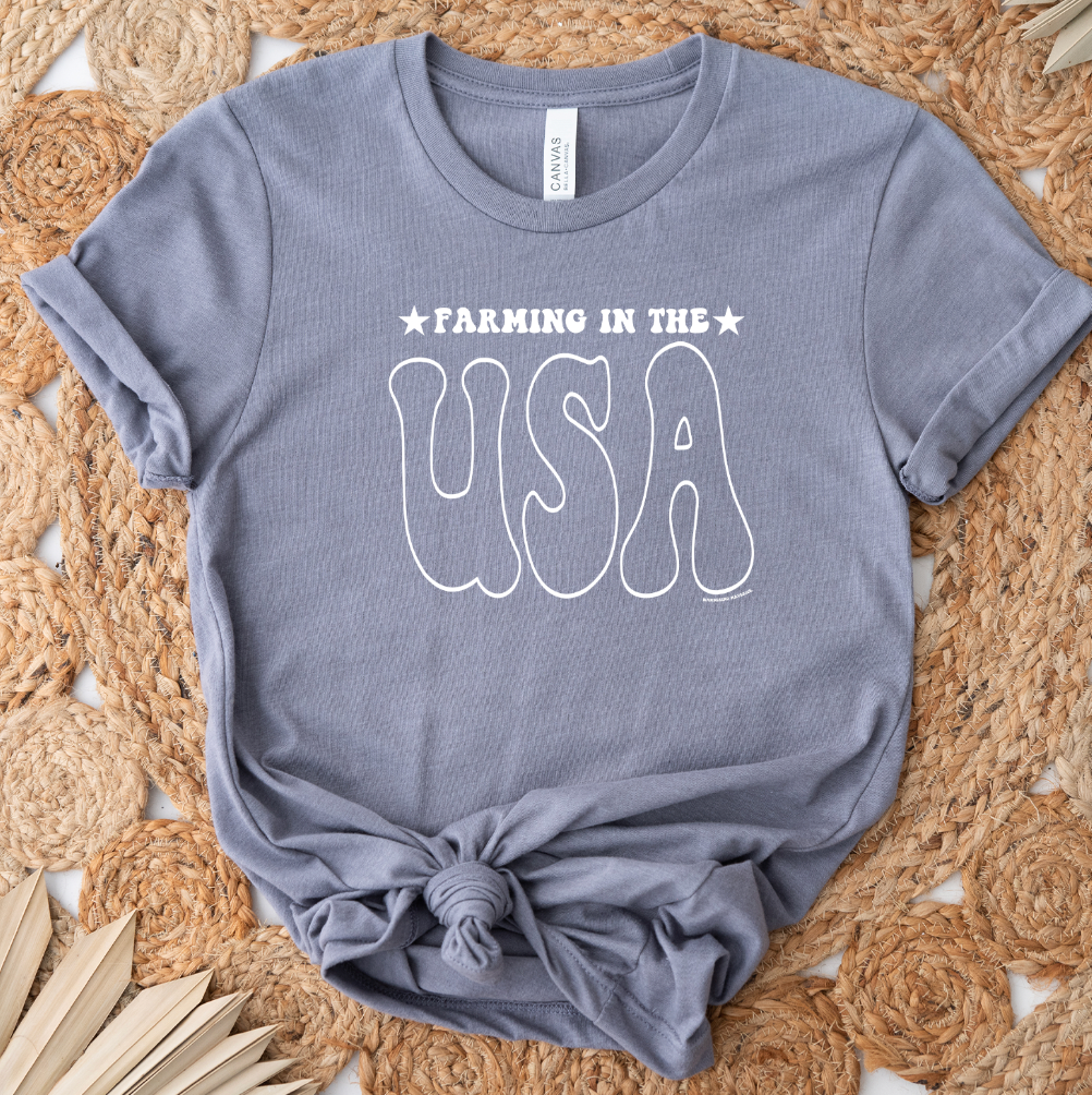 Farming in the USA T-Shirt (XS-4XL) - Multiple Colors!
