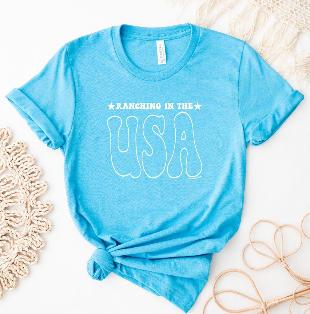Ranching in the USA T-Shirt (XS-4XL) - Multiple Colors!