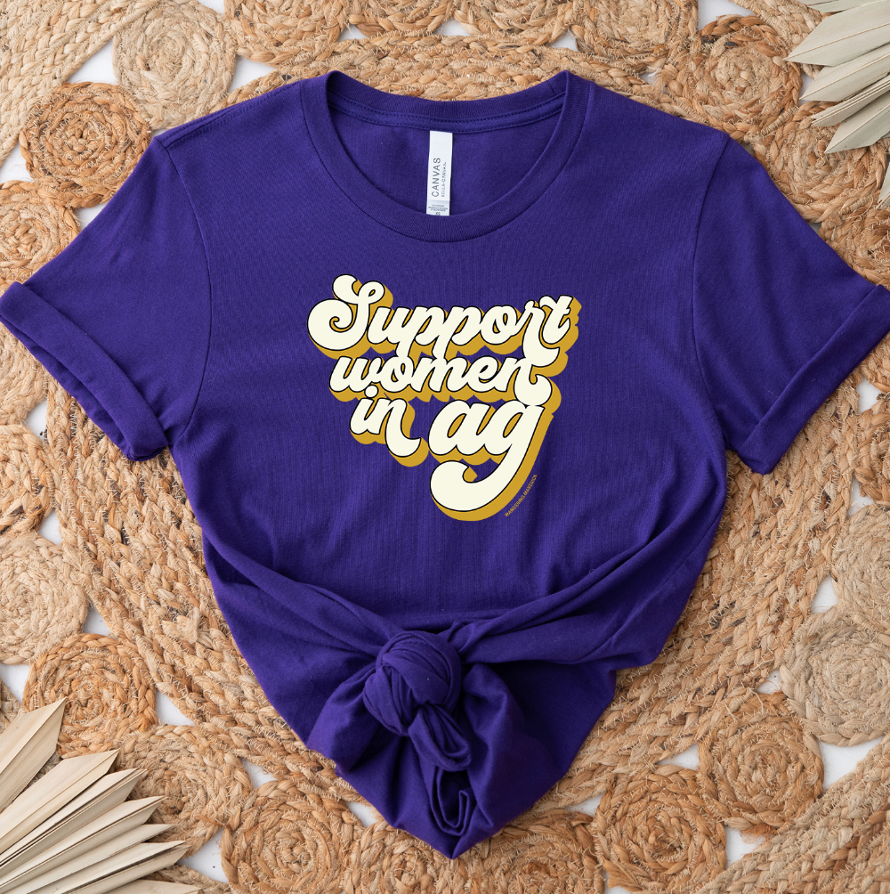 Retro Support Women in AG Gold Ink T-Shirt (XS-4XL) - Multiple Colors!