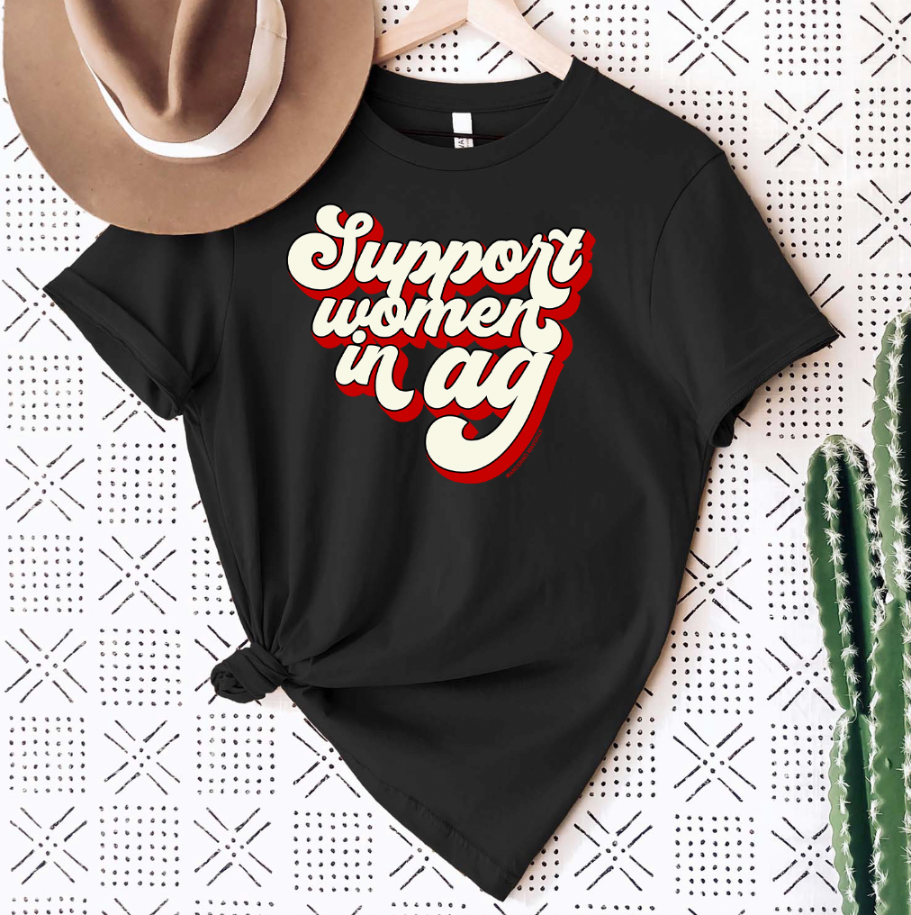 Retro Support Women in AG Red Ink T-Shirt (XS-4XL) - Multiple Colors!