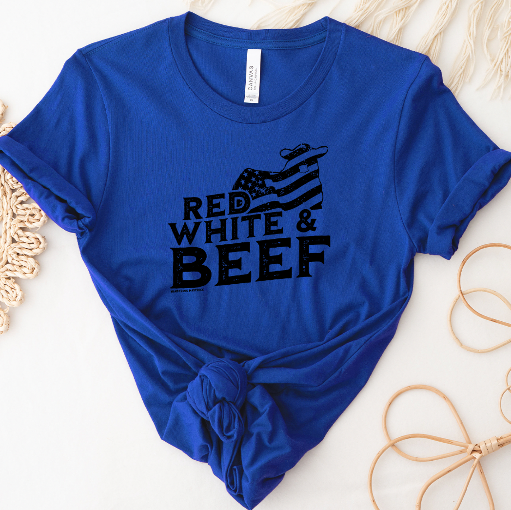 Red White & Beef Black Ink T-Shirt (XS-4XL) - Multiple Colors!