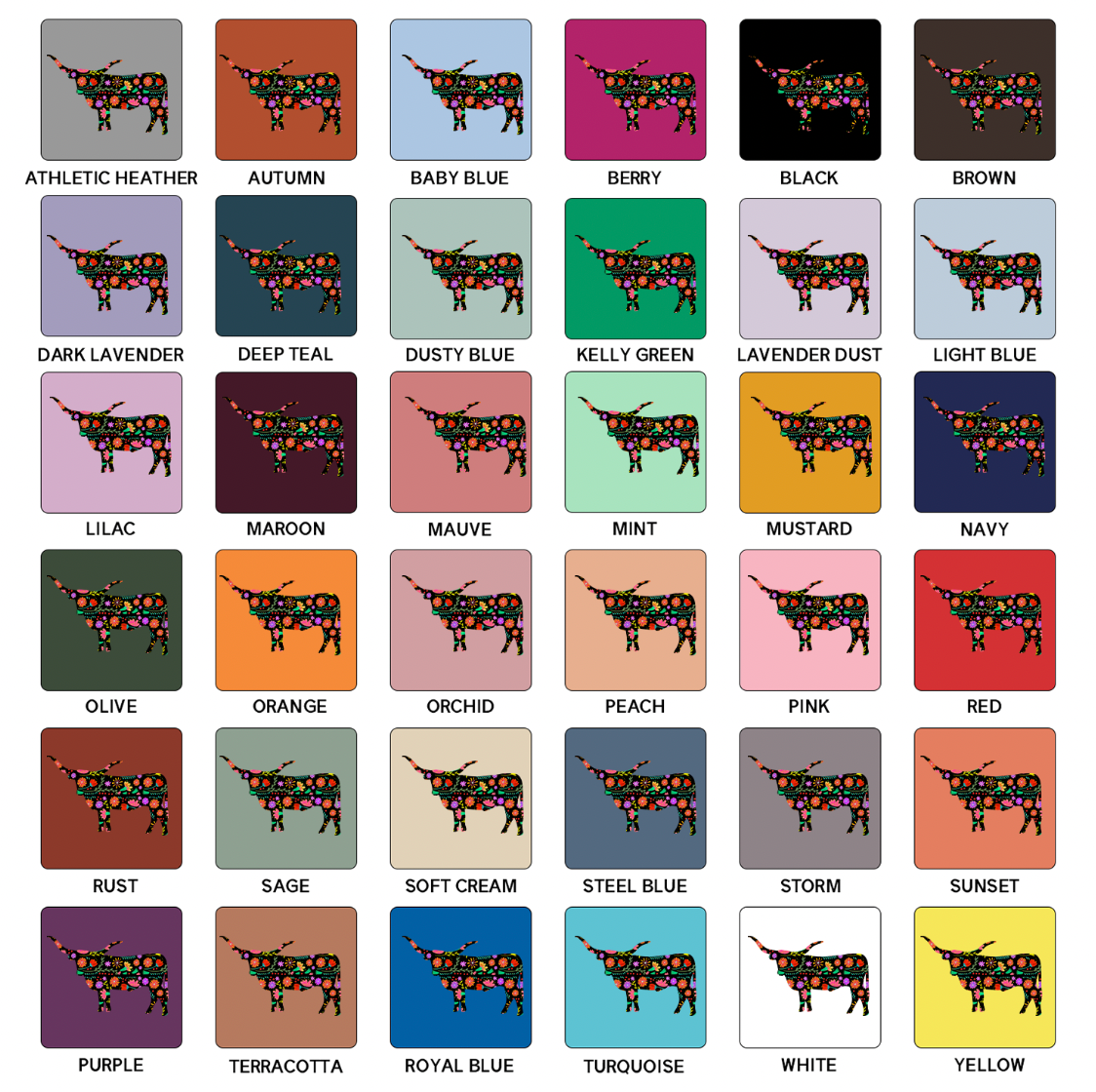 Fiesta Longhorn T-Shirt (XS-4XL) - Multiple Colors!