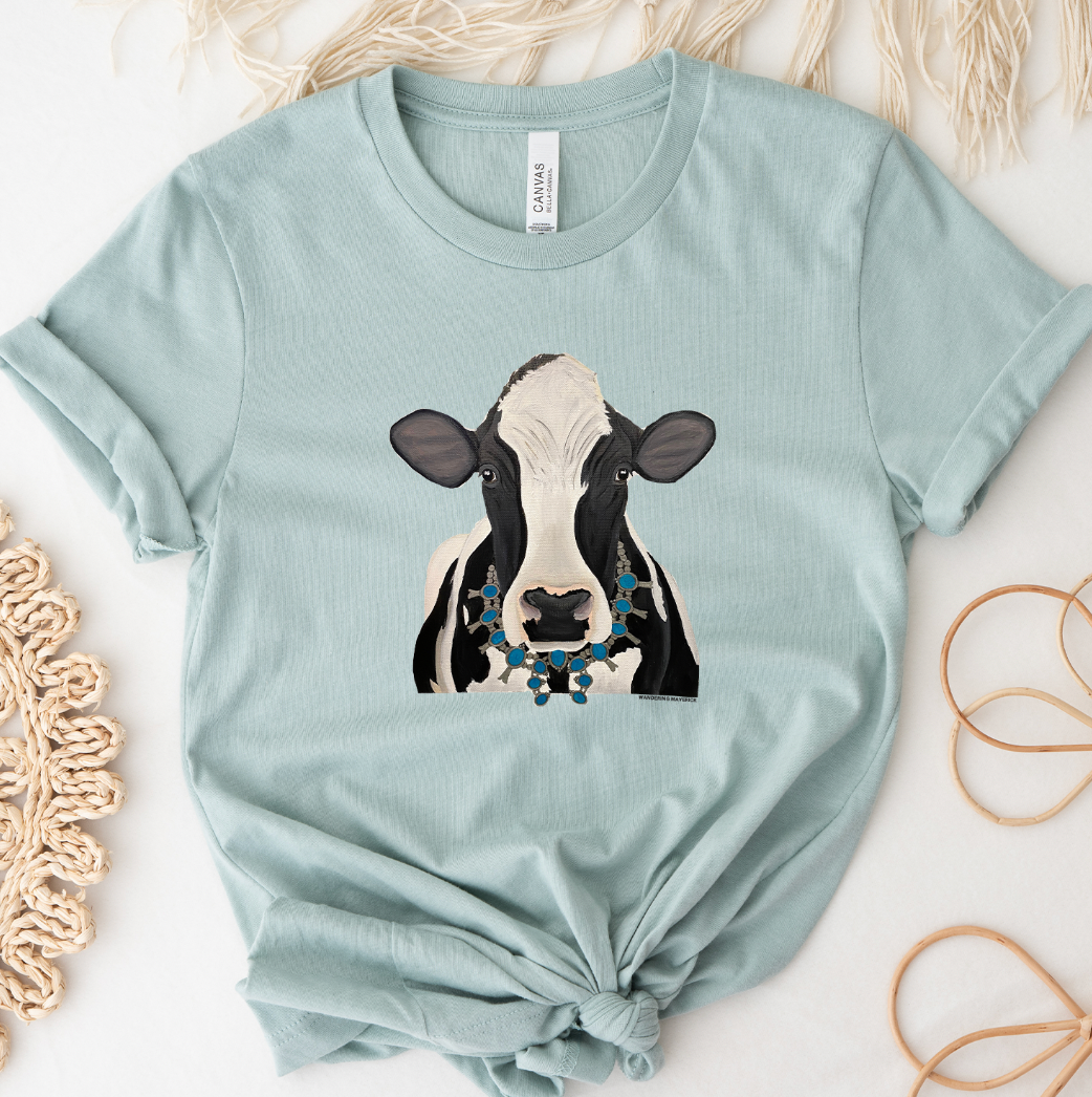 Holstein Dairy Cow Squash Blossom T-Shirt (XS-4XL) - Multiple Colors!