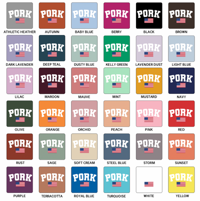Pork Flag T-Shirt (XS-4XL) - Multiple Colors!