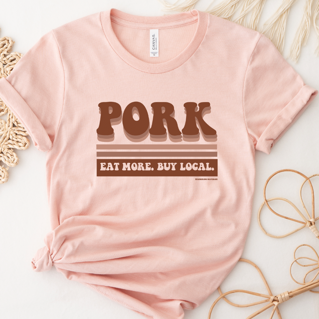 Retro Pork T-Shirt (XS-4XL) - Multiple Colors!