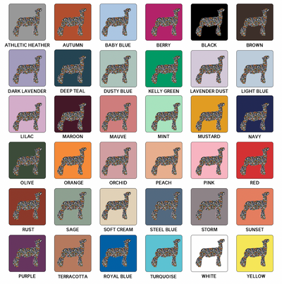 Colorful Cheetah Lamb T-Shirt (XS-4XL) - Multiple Colors!