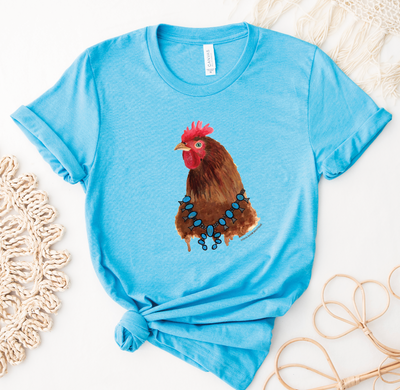 Red Chicken Squash Blossom T-Shirt (XS-4XL) - Multiple Colors!h