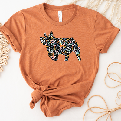 Colorful Cheetah Pig T-Shirt (XS-4XL) - Multiple Colors!