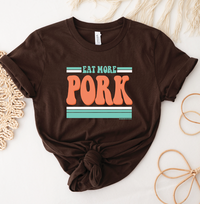Retro Eat More Pork T-Shirt (XS-4XL) - Multiple Colors!