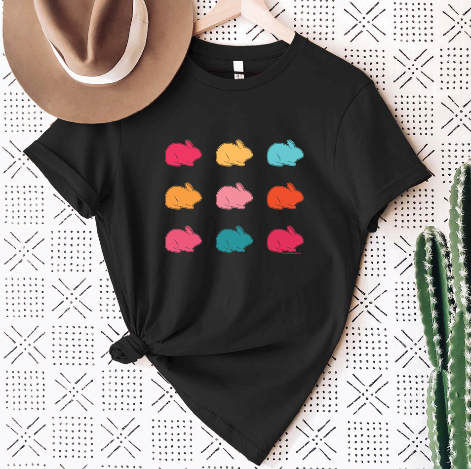 Colorful Bundle Rabbit T-Shirt (XS-4XL) - Multiple Colors!h