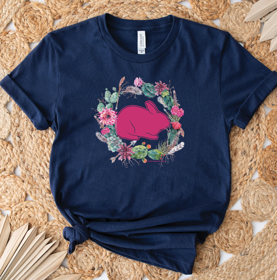 Rabbit Cactus Wreath T-Shirt (XS-4XL) - Multiple Colors!h