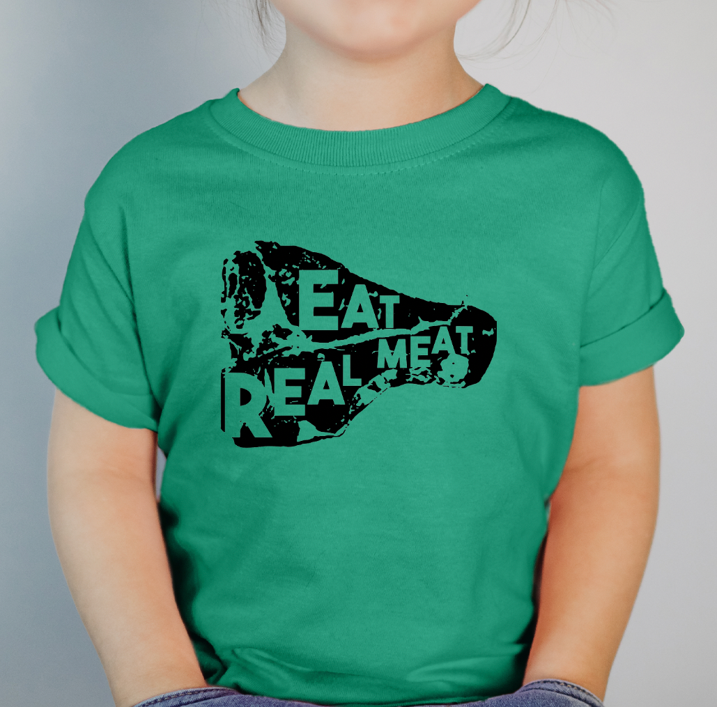 Eat Real Meat One Piece/T-Shirt (Newborn - Youth XL) - Multiple Colors!