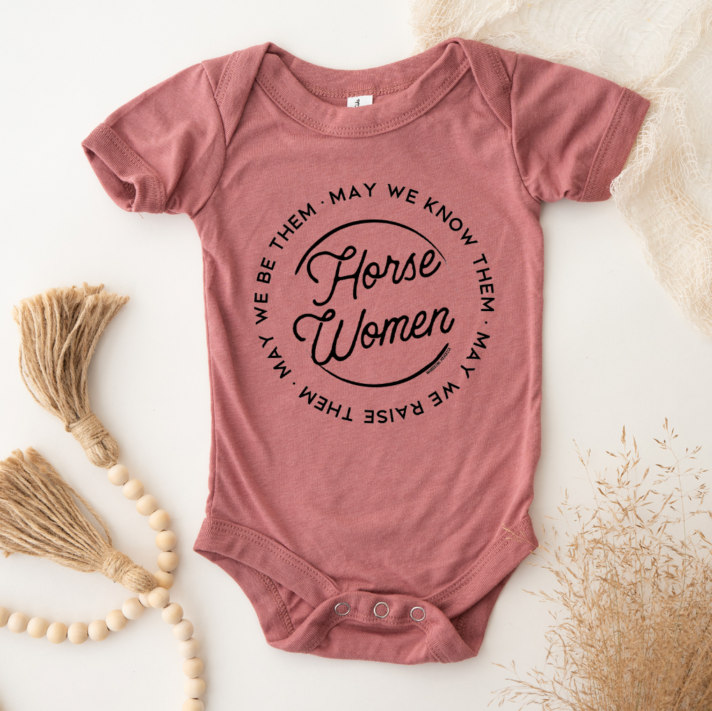 Horse Women Circle One Piece/T-Shirt (Newborn - Youth XL) - Multiple Colors!